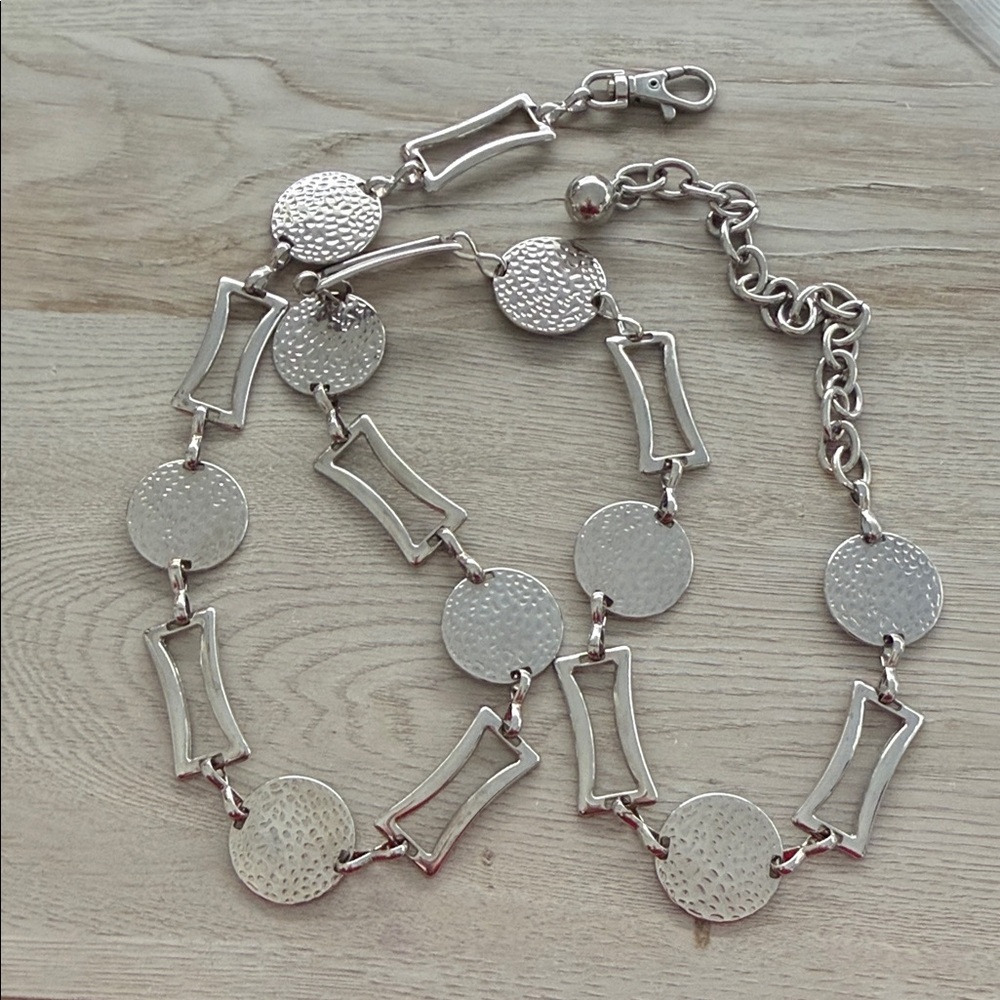 Silver Tone Chain Belt